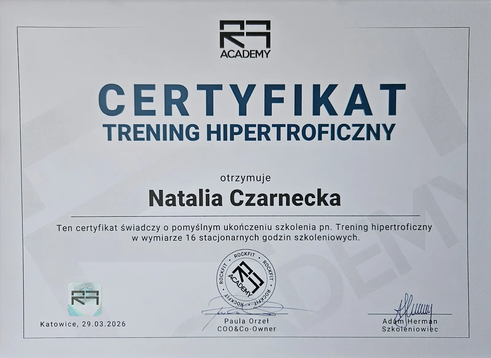 Trening hipertroficzny